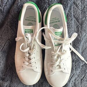Adidas Stan Smith White and Green Shoes